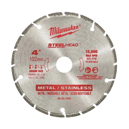 Milwaukee Tool 4 in. Steelhead Diamond Cut-Off - Segmented ML49-93-7800